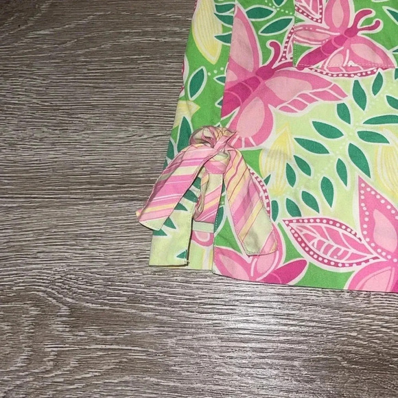 Lily Pulitzer Butterly Palm, Green & Pink Print Dress size 6 - Picture 5 of 13